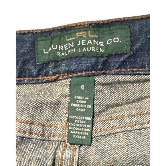 Lauren Ralph Lauren LRL Jeans Women’s 4 Distressed Patchwork Anchor Embroidery - Picture 4 of 4